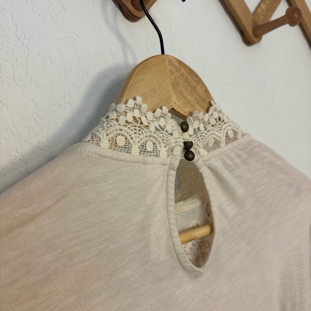 Anthropologie Jenna Cream Crochet Lace Blouse - Picture 5 of 8